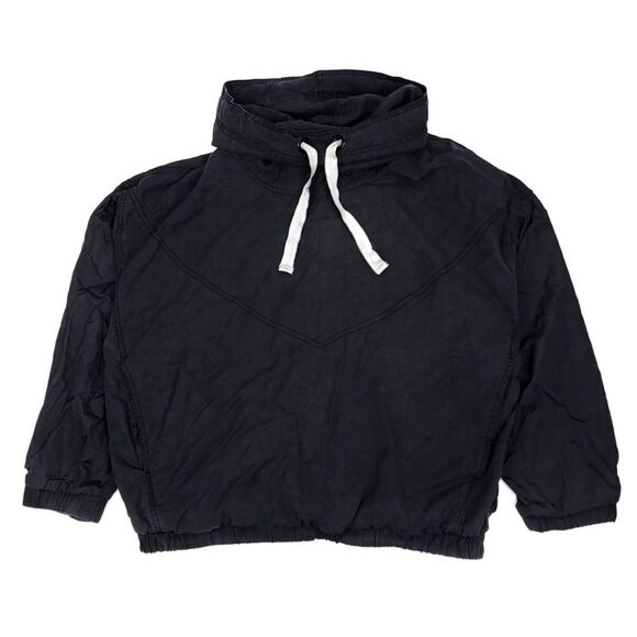 FREE PEOPLE Movement Far and Away Cowl Neck Cropped Windbreaker Jacket Medium - Picture 1 of 8